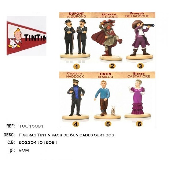 Figuras Tintin Pack De 6Unidades Surtidos