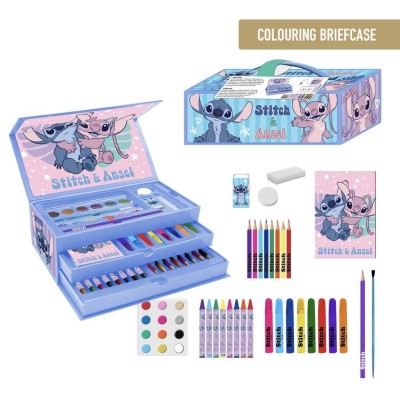 Stitch Set Papelería Coloreable Maletín