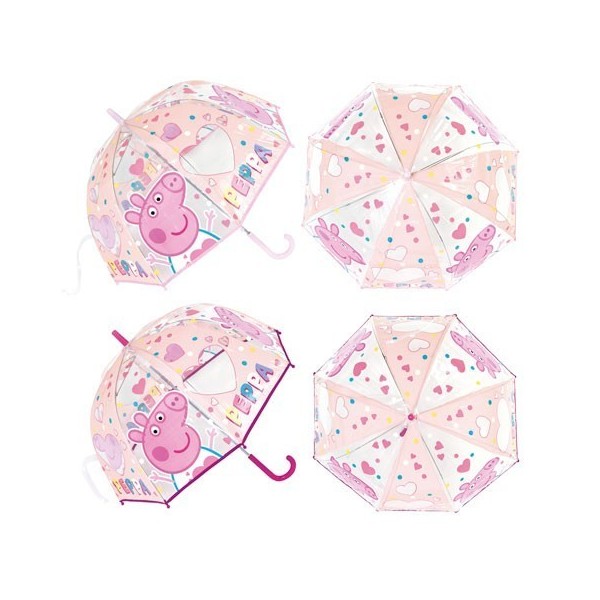 PEPPA PIG PARAGUAS TRANSPARENTE 46CM