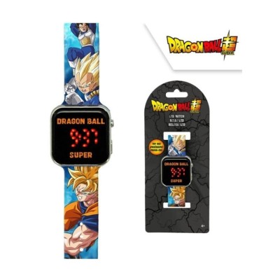 Reloj Led Digital Infantil Dragon Ball Super – Pulsera Azul Con Goku Y Vegeta, Hora Iluminada, Regalo Para Niño Fan Del Anime