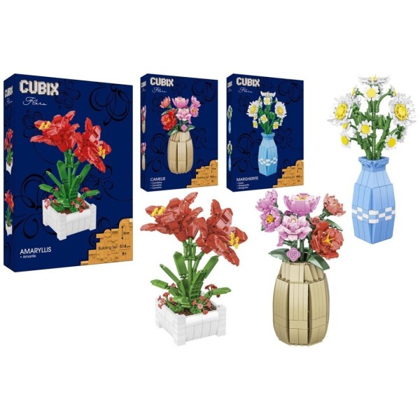 Cubix Flor Con Maceta 3Modelo 488-514Pcs