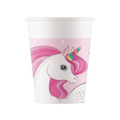Unicornio Vaso De Papel 8U 200Ml
