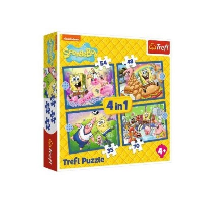 Bob Esponja Puzzle 4 En 1