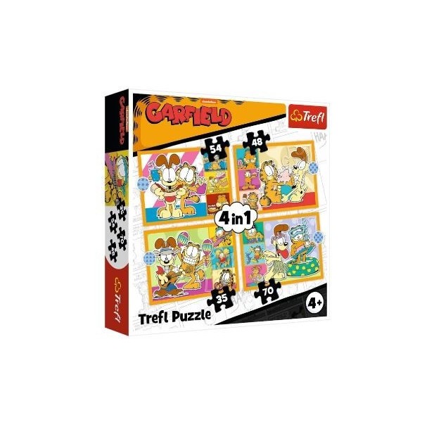 Garfield Puzzle 4 En 1