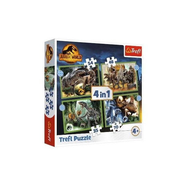 Jurassic Wold Puzzle 4 En 1
