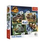 Jurassic Wold Puzzle 4 En 1