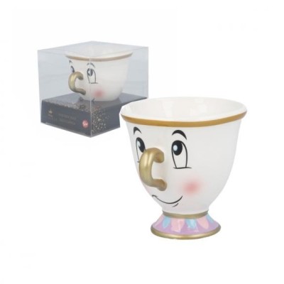 La Bella Y La Bestia Taza Ceramica 3D 190 Ml En Caja Regalo