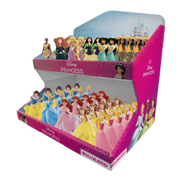 Bullyland 80912 - Figuras De Juguete Princesas Disney - Mostrador Expositor Con Dos Niveles