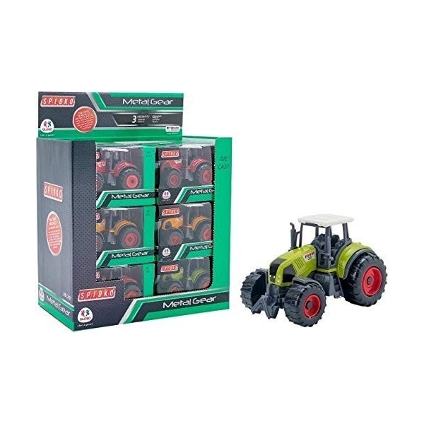 Trattore Die Cast 3Color 12Pc Display Box Metalico 7.5X11Cm