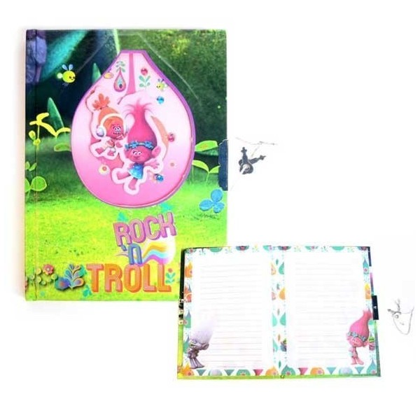 Diario C/Candado Trolls 13 X 18Cms