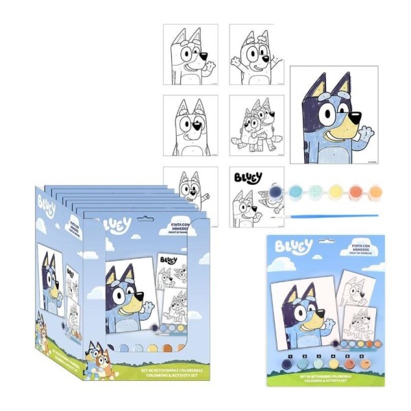 Bluey Set De Papelería Coloreable