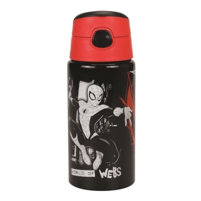 Spiderman Botella Aluminio Flip 500Ml