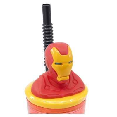 Ironman Vaso Con Figurita 3D 360 Ml-Avengers