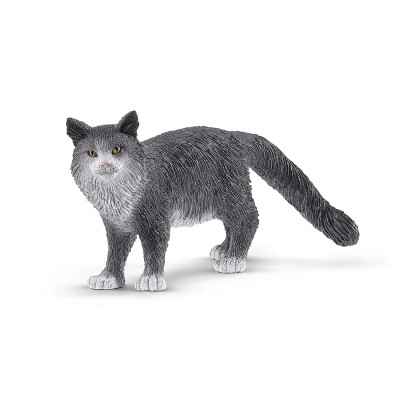Schleich 13893 Gato Maine Coon, Farm World - Figura, 8 X 3 X 4 Cm