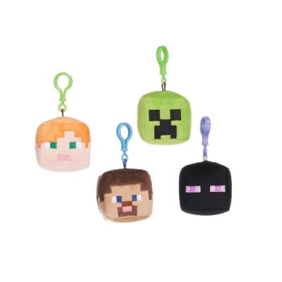 Minecraft Peluche Con Llavero 4Modelo 8Cm