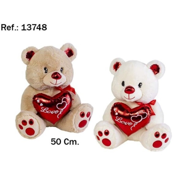 Oso Peluche Con Corazon Love 2Modelo 50Cm