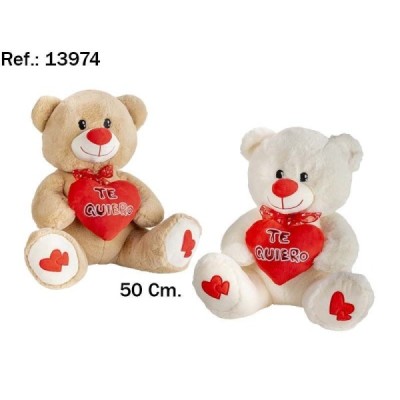 Oso Peluche Con Corazon te quiero 2Modelo 50Cm