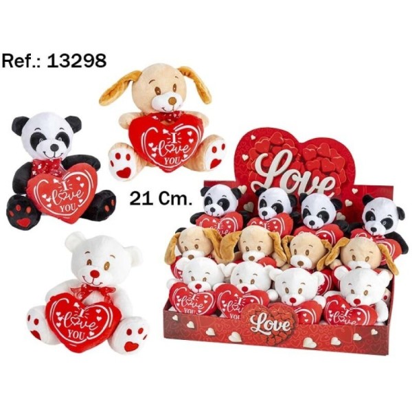 Animales Peluche Con Corazon Love 20Cm. En Exp. (12)