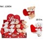 Oso Peluche corazon de lado 20Cm. En Exp. (12)