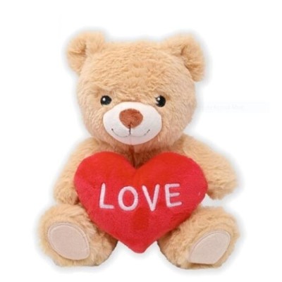 oso peluche soft con corazon love 20cm