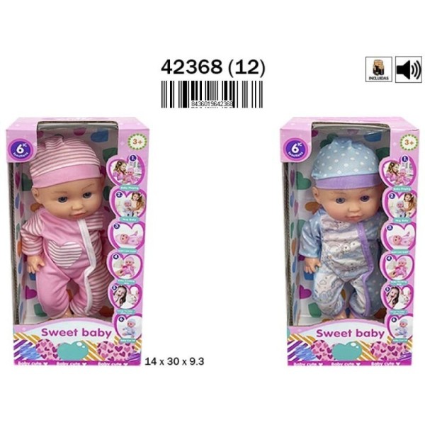 Caja Muñeco 2 Surt. Con Sonido Pilas Incl. (12)(12)