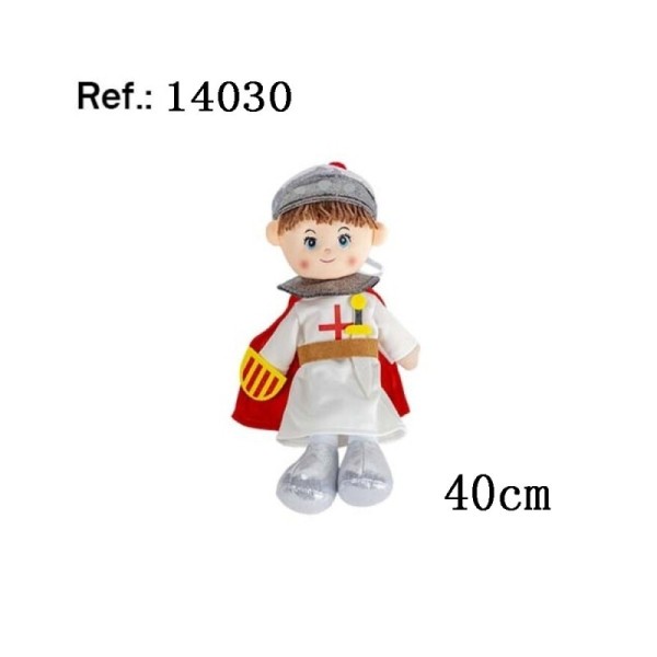 Muñeco Trapo Caballero escudo 40cm