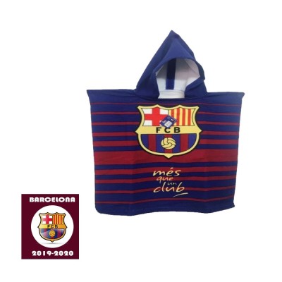Fc Barcelona Poncho Playa 100%Polyeste 55X110Cm