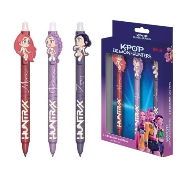 KPOP PACK 3 BOLIGRAFOS CON TINTA BORRABLE