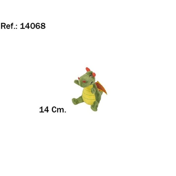 PELUCHE DRAGON ALAS BANDERA 14CM-SANT JORDI
