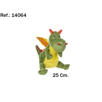 PELUCHE DRAGON ALAS BANDERA 25CM-SANT JORDI