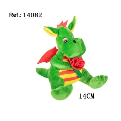 PELUCHE DRAGON FLOR 14CM-SANT JORDI