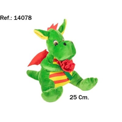 PELUCHE DRAGON FLOR 25CM-SANT JORDI