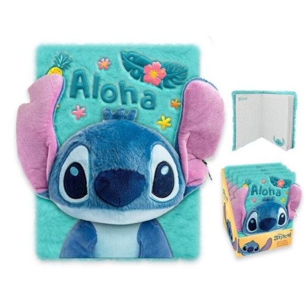 Stitch Diario Con Candado 3D