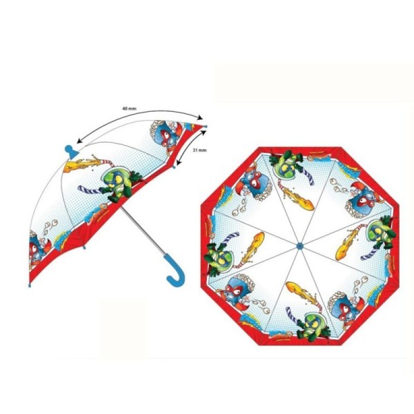 Super Zings Paraguas Transparente Manual 46Cm 8720193907574