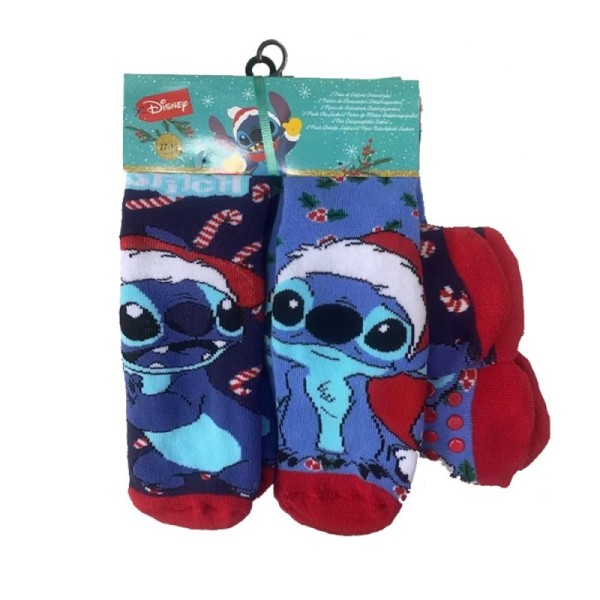 Stitch Calcetin 2 Pares Antideslizantes