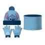 Stitch Set 3 Gorro Con Braga De Cuello Y Guantes