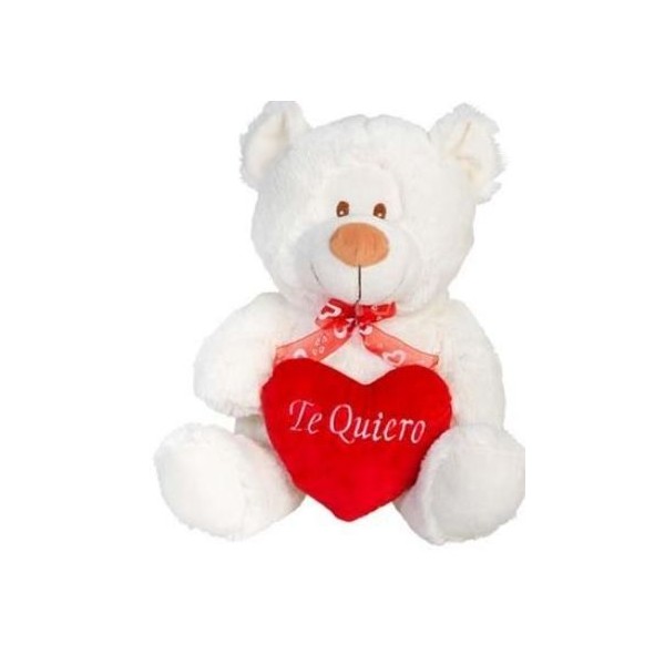 Peluche Oso Blanco Corazon Te Quiero 95Cm 8423143131301