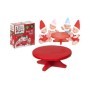 4.5 "D Mesa De Bebé Mini Elfo Polystone Rojo