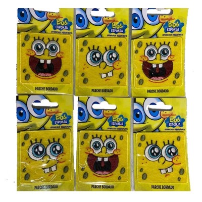 Bob Esponja Parche 2Modelo Pack 6Unidad,8427787050363