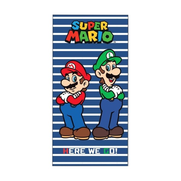 Toalla Playa Algodón 70X140Cm De Super Mario