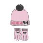 Kuromi Gorra+Guantes-Hello Kitty