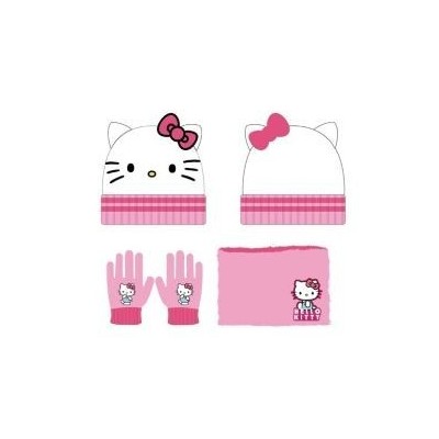 Kuromi Con Junto 3Pcs-Gorro Braga De Cuello Y Guantes