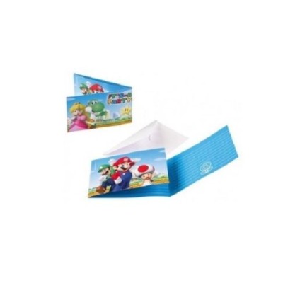Invitaciones Super Mario Bros (8 Uds)