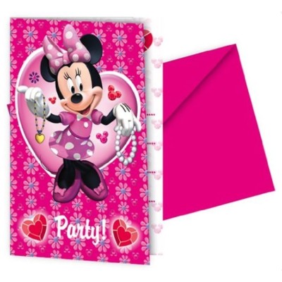 6U Invitaciones Minnie