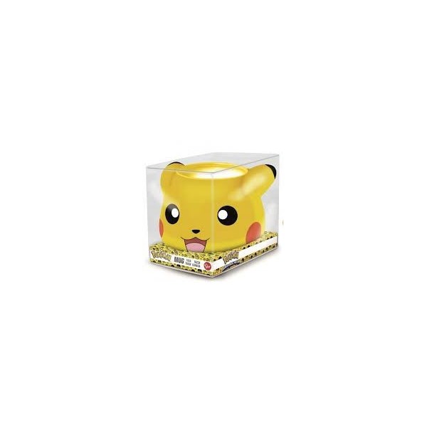Pokemon Taza Ceramica 3D 440 Ml |Pikachu En Caja Regalo