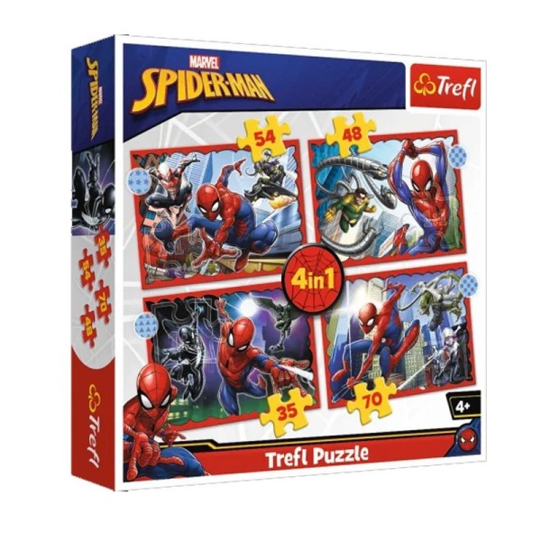 Spiderman Puzzle 4 En 1