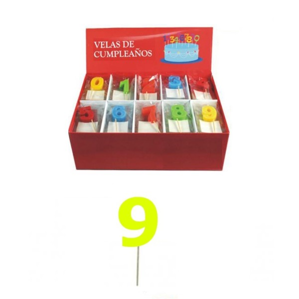 Velas De Cumpleano 9