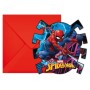 Tarjeta De Invitacion Spiderman Team Up Pk -6Uds