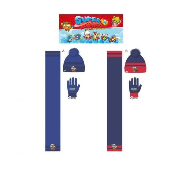 SUPER ZINGS SET 3PCS GORRO+BUFANDA+GUANTES