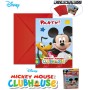 Tarjeta De Invitacion Playful Mickey  Pk -6Uds